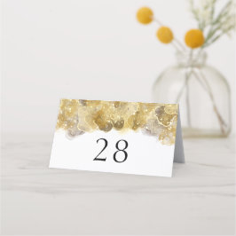 Elegant Waterverf Gold Wedding Folded Place Card Plaatskaartje