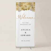 Elegant Waterverf Gold Wedding Welkom