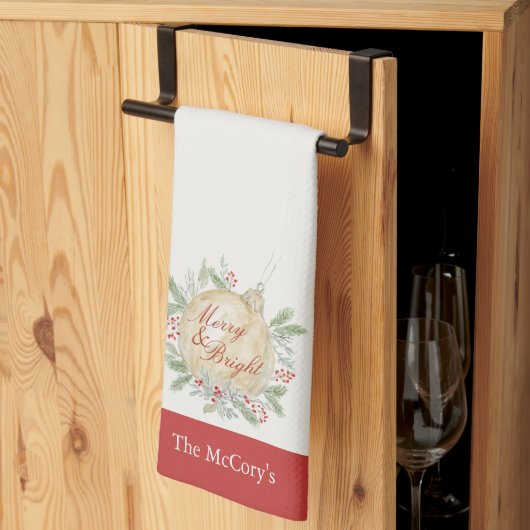 Elegant Waterverf gouden Ornament Theedoek (Derde Gevouwen)