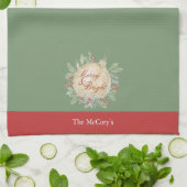 Elegant Waterverf gouden Ornament Theedoek (Gevouwen)