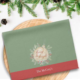 Elegant Waterverf gouden Ornament Theedoek