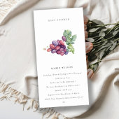 Elegant Waterverf Grape Fauna Baby shower Invite Bedankkaart