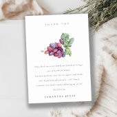 Elegant Waterverf Grape Foliage Vrijgezellenfeest Bedankkaart