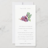 Elegant Waterverf Grape Foliage Wedding Bedankkaart (Voorkant)