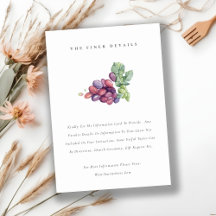 Elegant Waterverf Grape Foliage Wedding Detail