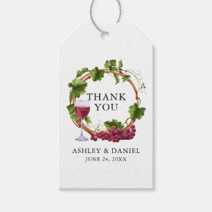 Elegant Waterverf Grape Vines Wood Wreatding Weddi Cadeaulabel