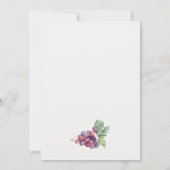 Elegant Waterverf Grapevine Fauna Wedding Invite Bedankkaart (Achterkant)