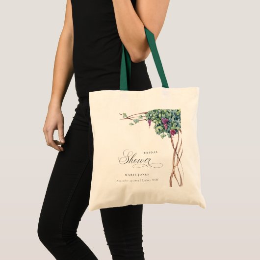 Elegant Waterverf Grapevine Foliage Vrijgezellenfe Tote Bag (Voorkant (product))