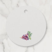 Elegant Waterverf Grapevine Foliage Wedding Bedankjes Labels (Achterkant)