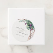 Elegant Waterverf Grapevine Foliage Wedding Bedankjes Labels (In situ)