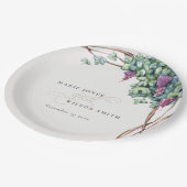 Elegant Waterverf Grapevine Foliage Wedding Papieren Bordje (Gekanteld)