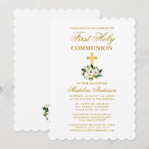 Elegant Waterverf Green Floral First Community Kaart