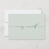 Elegant Waterverf Green Foliage Hartelijk dank Bedankkaart (Achterkant)