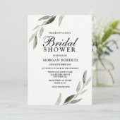 Elegant Waterverf Green Leaf Vrijgezellenfeest nod Kaart (Staand voorkant)