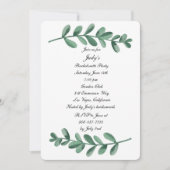 Elegant Waterverf Green Leaves Bachelorette Party Kaart (Voorkant)