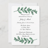 Elegant Waterverf Green Leaves Rehearsal Dinner Kaart (Voorkant)