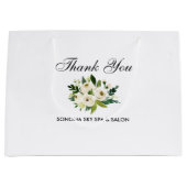 Elegant Waterverf Green White Floral Hartelijk dan Groot Cadeauzakje (Voorkant)