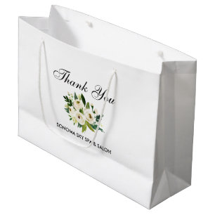 Elegant Waterverf Green White Floral Hartelijk dan Groot Cadeauzakje