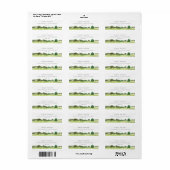 Elegant Waterverf Green Winery Vineyard Adres Etiket (Full Sheet)
