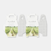 Elegant Waterverf Green Winery Vineyard Wedding Bedankdoosjes (Uitgevouwen)