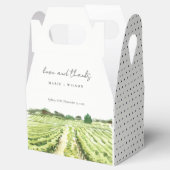 Elegant Waterverf Green Winery Vineyard Wedding Bedankdoosjes (Geopend)