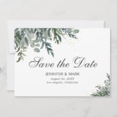 Elegant Waterverf Greenergy Save the Date Card (Voorkant)