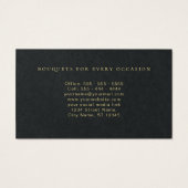 Elegant Waterverf Greenery Botanical Luxury Black Visitekaartje (Achterkant)