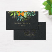 Elegant Waterverf Greenery Botanical Luxury Black Visitekaartje (Bureau)