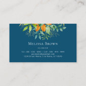 Elegant Waterverf Greenery Bouquet Botanical Blue Klantenkaartje (Achterkant)