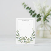 Elegant Waterverf Greenery Earring Display Kaart Visitekaartje (Staand voorkant)