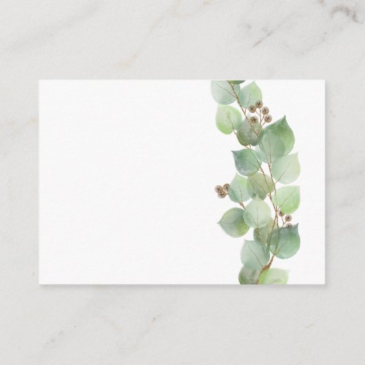 Elegant Waterverf Greenery Enclosure Kaart (Achterkant)