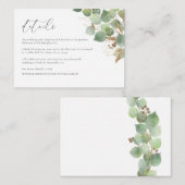 Elegant Waterverf Greenery Enclosure Kaart (Voorkant / Achterkant)