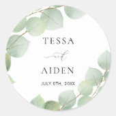 Elegant Waterverf Greenery Envelope zegels (Voorkant)