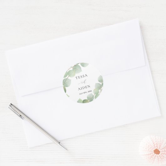 Elegant Waterverf Greenery Envelope zegels (Envelop)