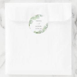 Elegant Waterverf Greenery Envelope zegels