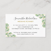 Elegant Waterverf Greenery Eucalyptus Visitekaartje (Achterkant)