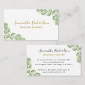 Elegant Waterverf Greenery Eucalyptus Visitekaartje (Voorkant / Achterkant)