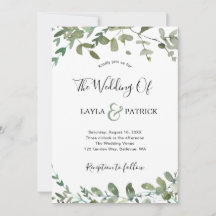 Elegant Waterverf Greenery Eucalyptus Wedding