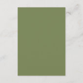 Elegant Waterverf Greenery Gold Floral - Gegevens Informatiekaartje (Achterkant)