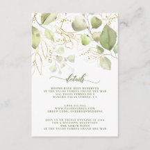 Elegant Waterverf Greenery Gold Floral - Gegevens