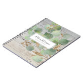 Elegant Waterverf Greenery Gold Leaf Notitieboek (Linkerzijde)