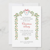 Elegant waterverf greenery Holiday Aankondiging (Voorkant)