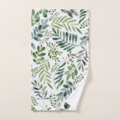 Elegant Waterverf Greenery laat schilderen Bad Handdoek (Handdoek)