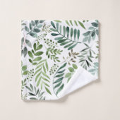 Elegant Waterverf Greenery laat schilderen Bad Handdoek (Wasdoekje)