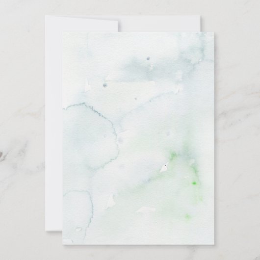 Elegant Waterverf Greenery Leaf Vrijgezellenfeest Kaart (Achterkant)