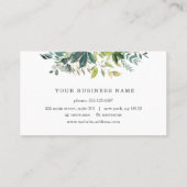 Elegant Waterverf Greenery Lijst Visitekaartje (Achterkant)