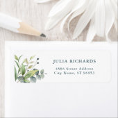 Elegant Waterverf Greenery Return Address Label (Insitu)