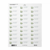 Elegant Waterverf Greenery Return Address Label (Full Sheet)
