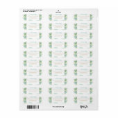 Elegant Waterverf Greenery Return Address Label (Full Sheet)