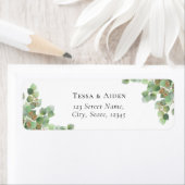 Elegant Waterverf Greenery Return Address Label (Insitu)
